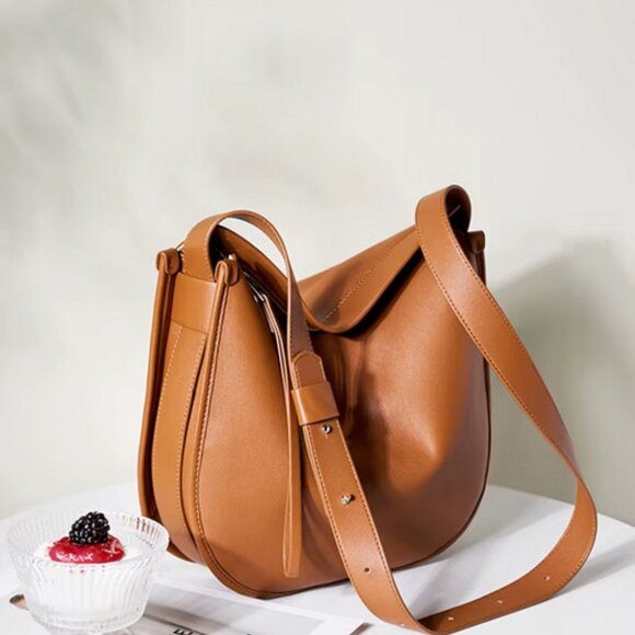 Luxury Genuine Cowhide Leather Tote Shoulder Crossbody Bag Large Capacity - Picture 5 of 15